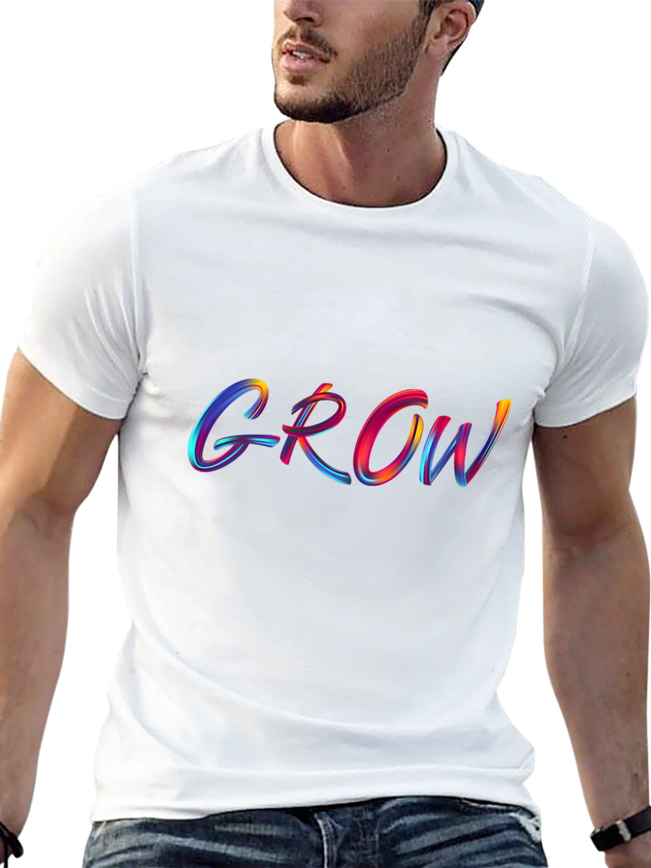 Grow T-Shirt - Black Cotton Tee