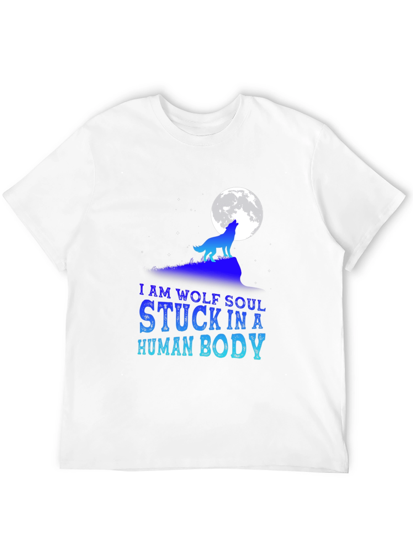 Wolf Soul Human Body Graphic T-Shirt