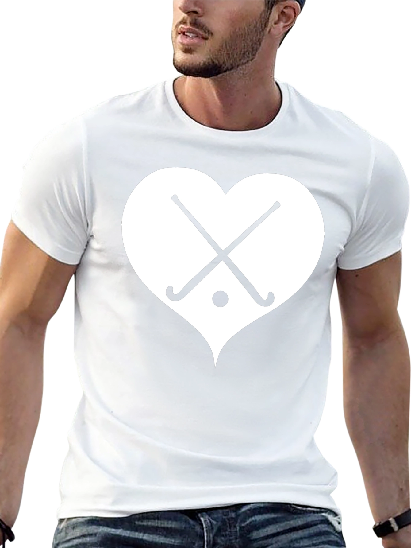 Hockey Heart T-Shirt - Black