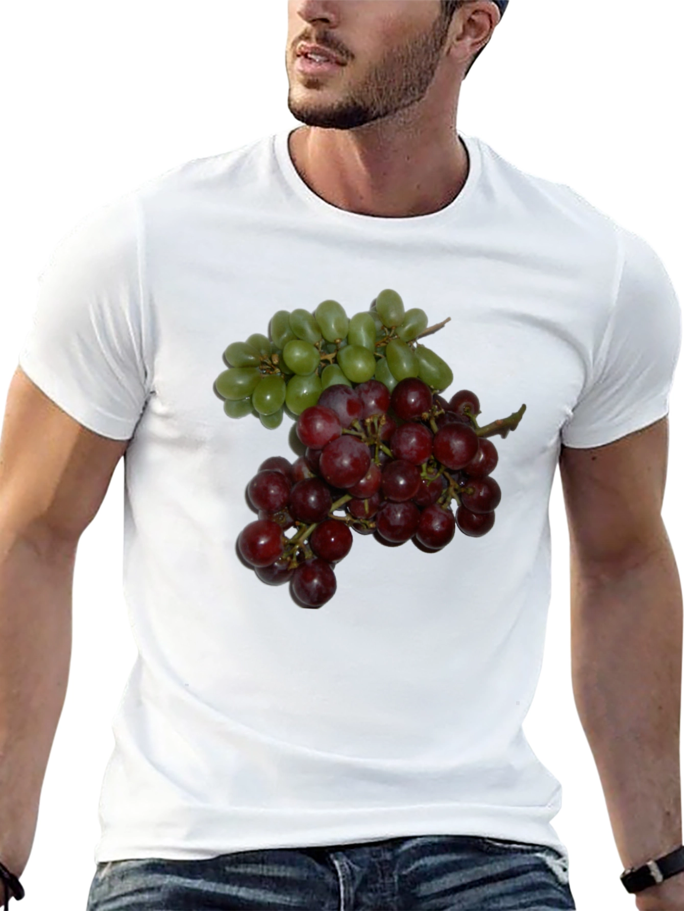Grapes Graphic Tee - Casual Fruit Lover T-Shirt