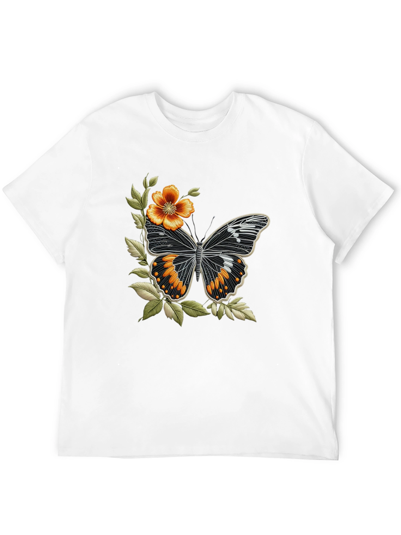 Butterfly Floral Graphic T-Shirt
