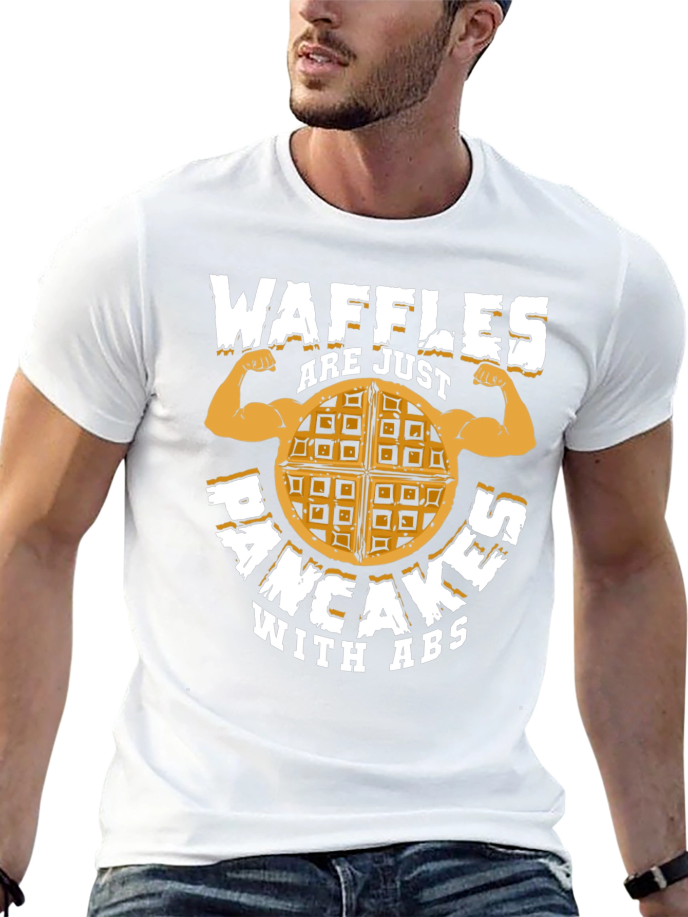 Waffles are just Pancakes with Abs T-Shirt