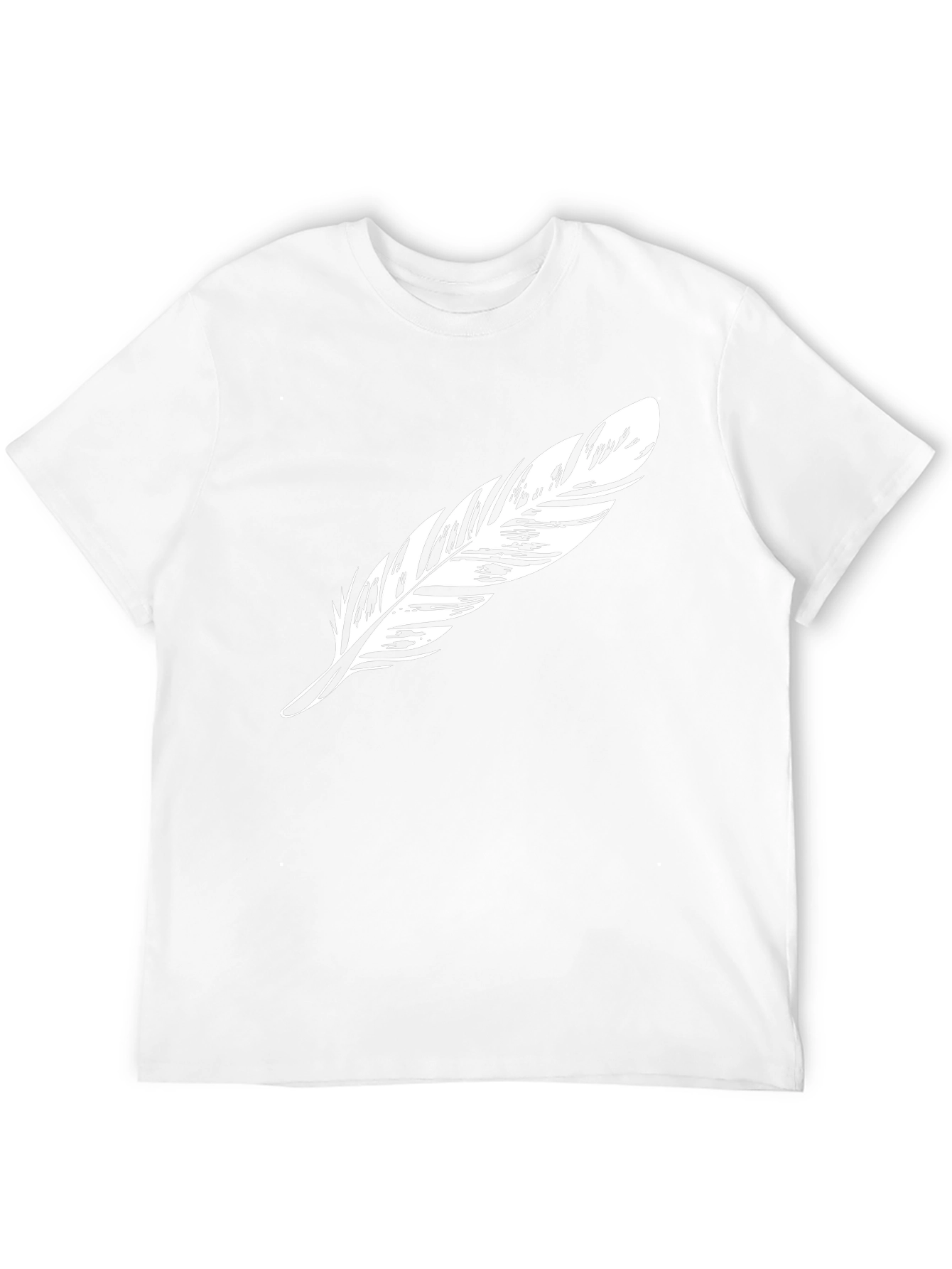 Feather Graphic Print Black T-Shirt