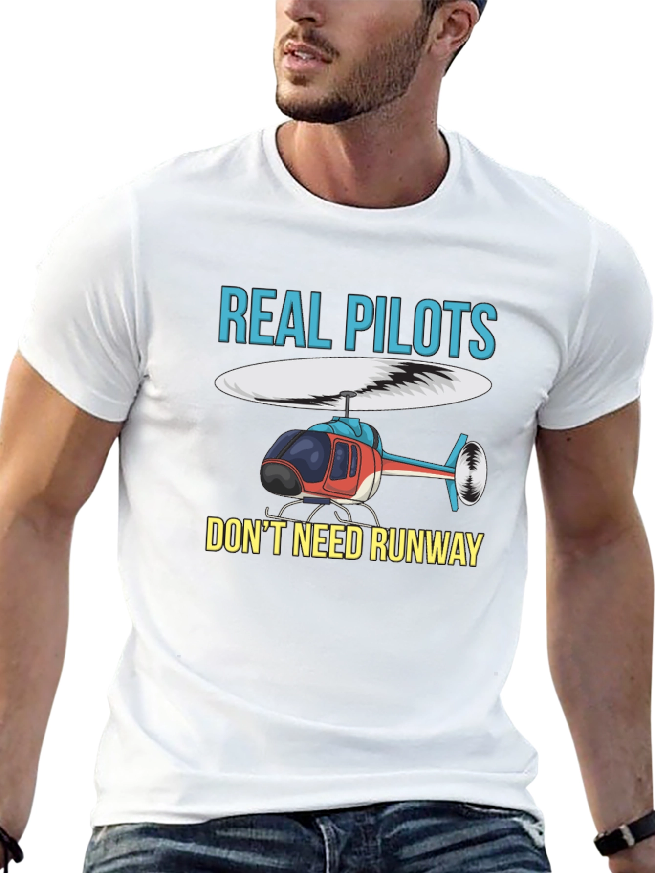 Real Pilots Dont Need Runway Graphic T-Shirt