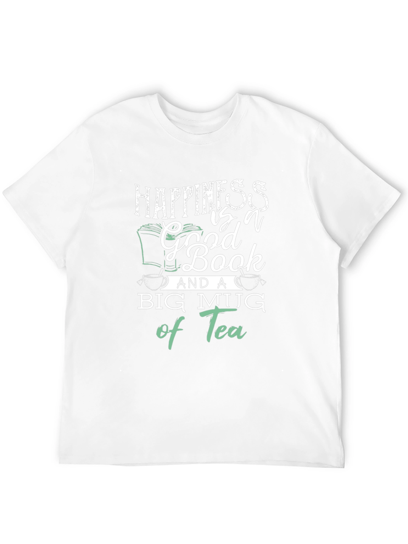 Happiness Good Book & Big Mug Tea T-Shirt