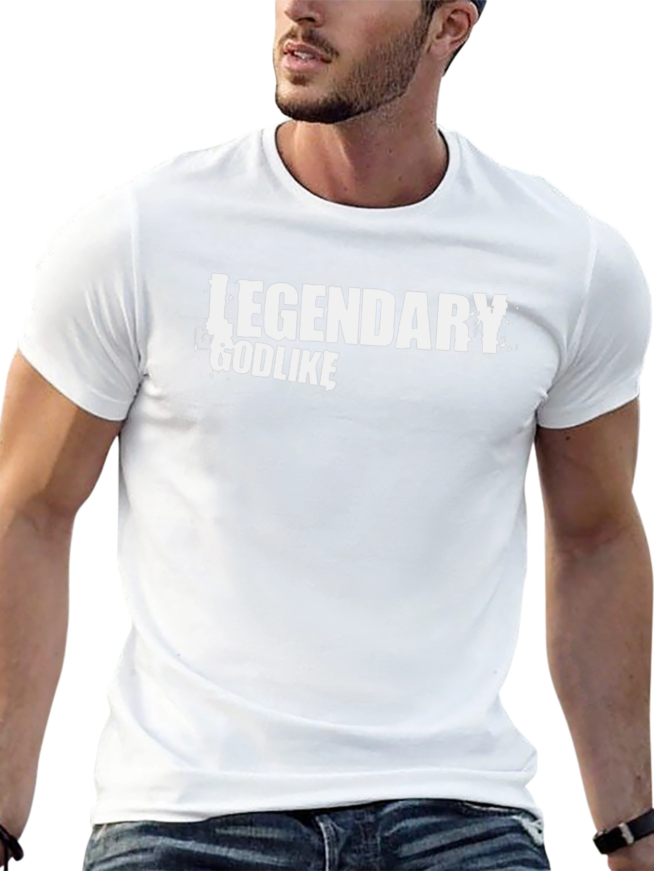 Legendary Godlike Graphic Black T-Shirt