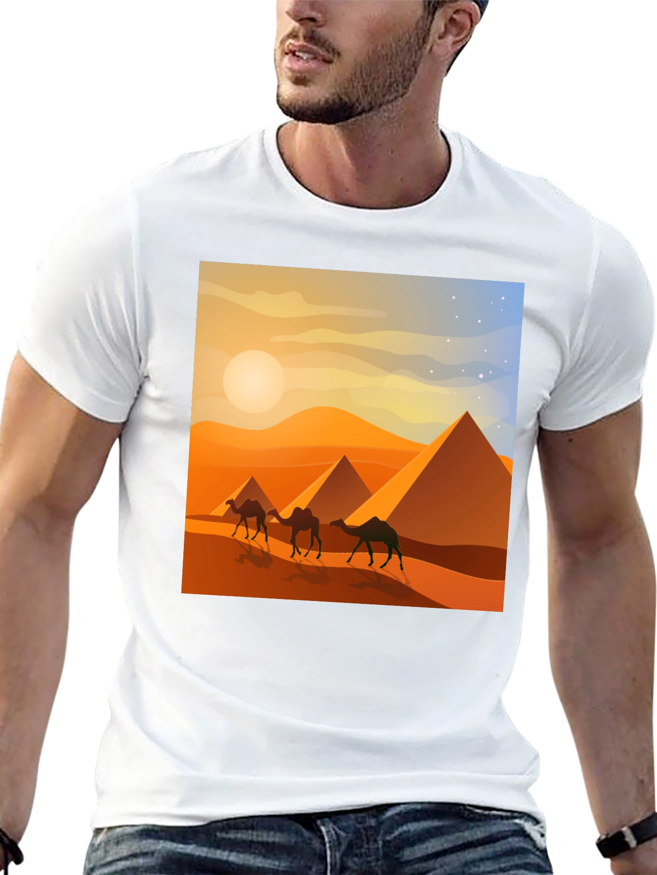 Egyptian Desert Camel Pyramids T-Shirt