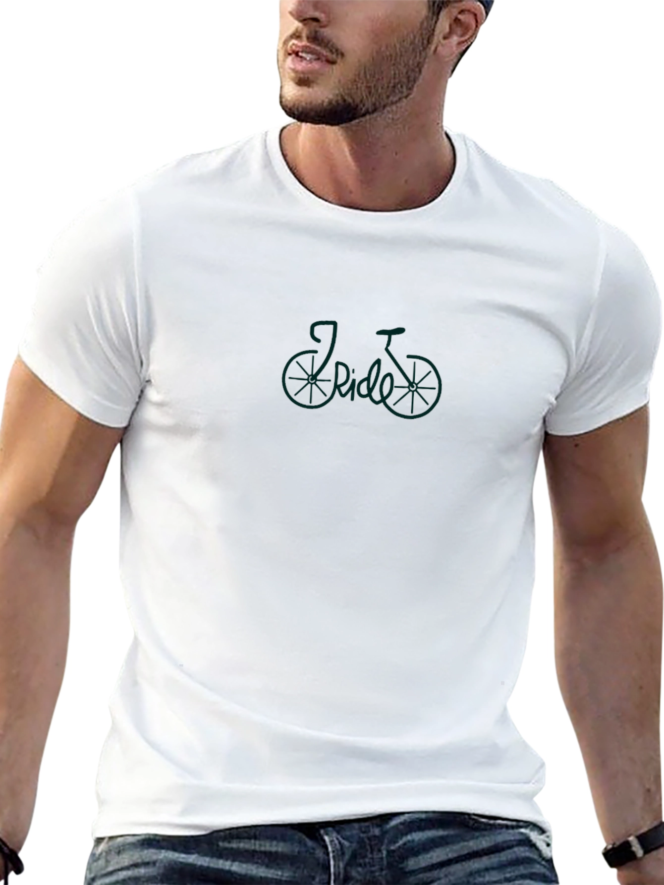 I Ride Bicycle Graphic T-Shirt - Black