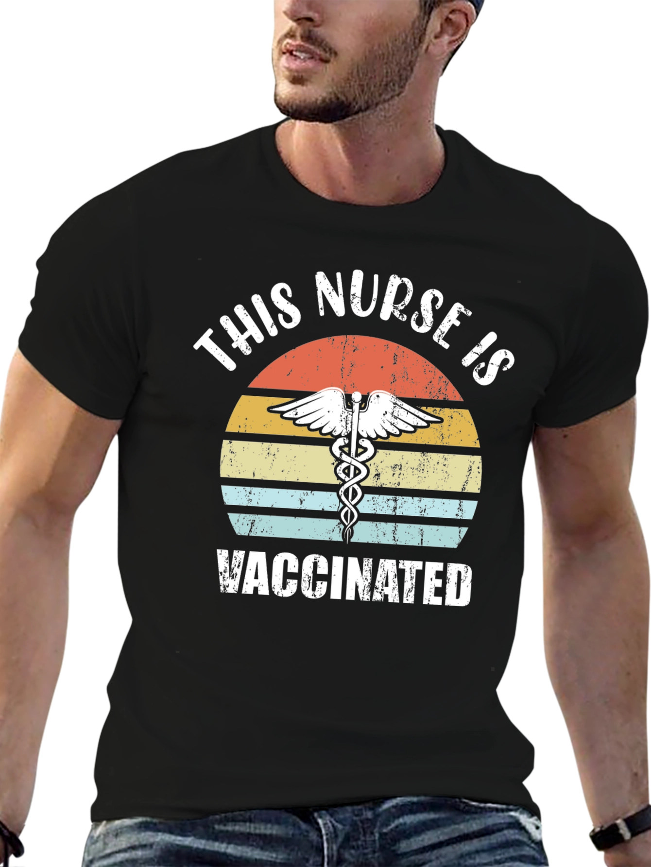 Vaccinated Nurse Graphic T-Shirt