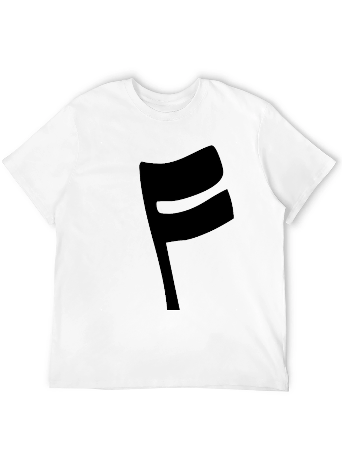 Modern Black F Graphic T-Shirt