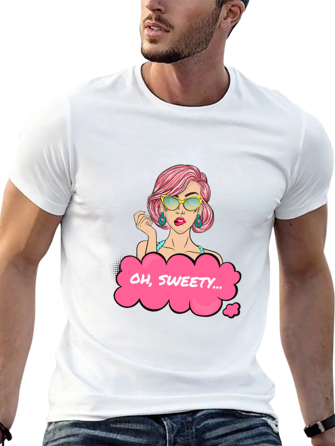 Oh Sweety Graphic T-Shirt - Stylish Pop Art Design
