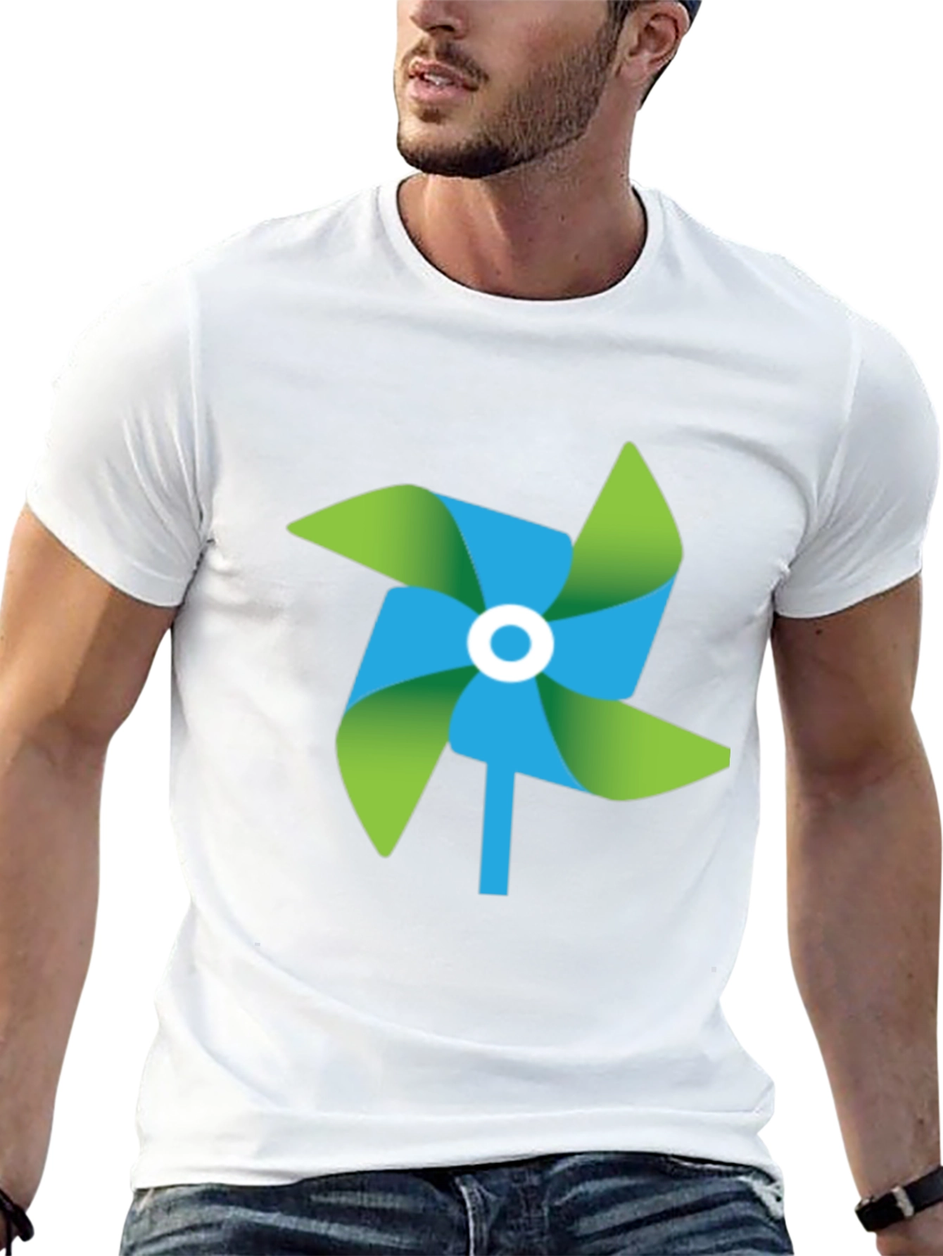 Pinwheel Graphic Black T-Shirt