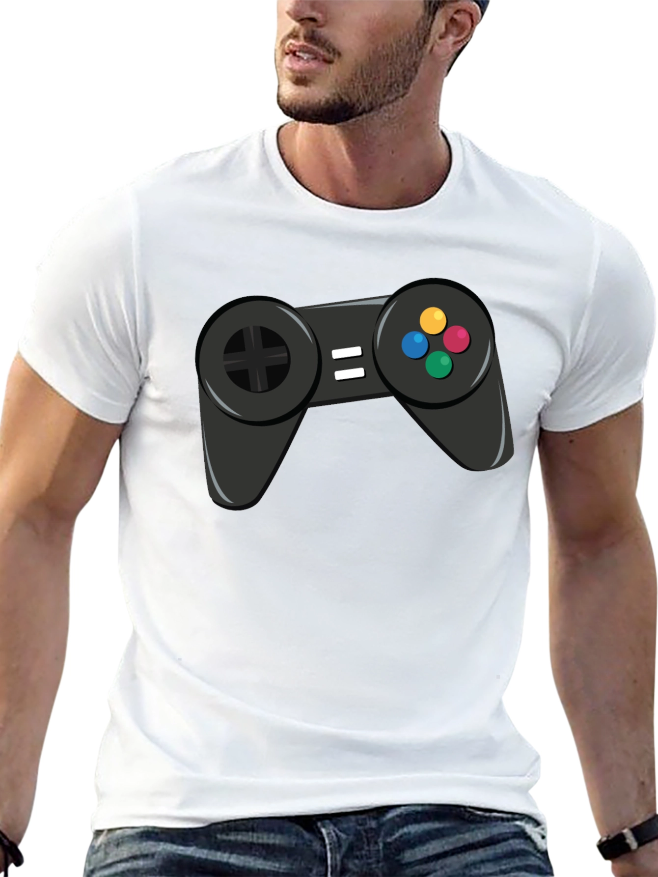 Gamer Graphic Tee - Black Cotton Shirt