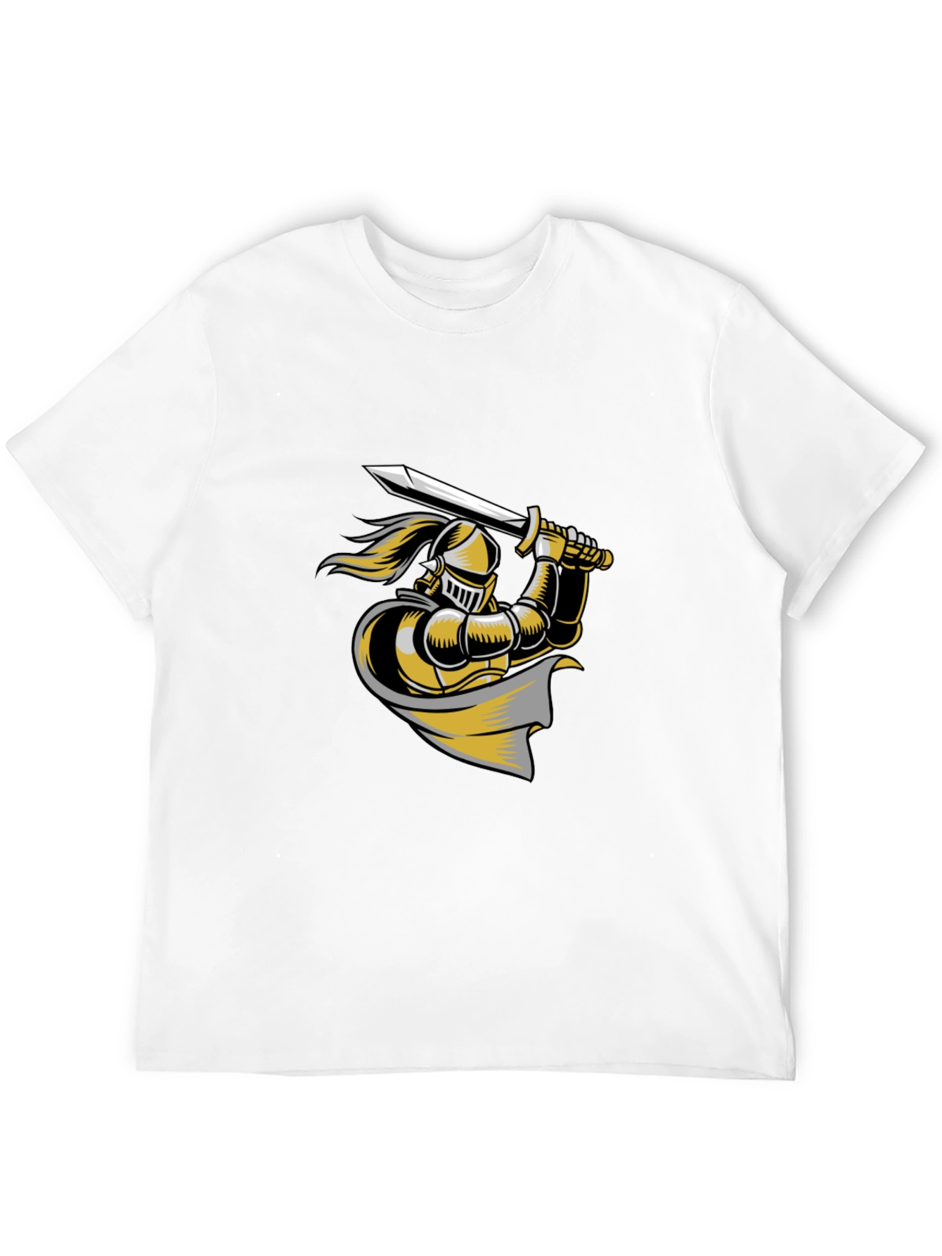 Knight Graphic Tee - Black Cotton T-Shirt