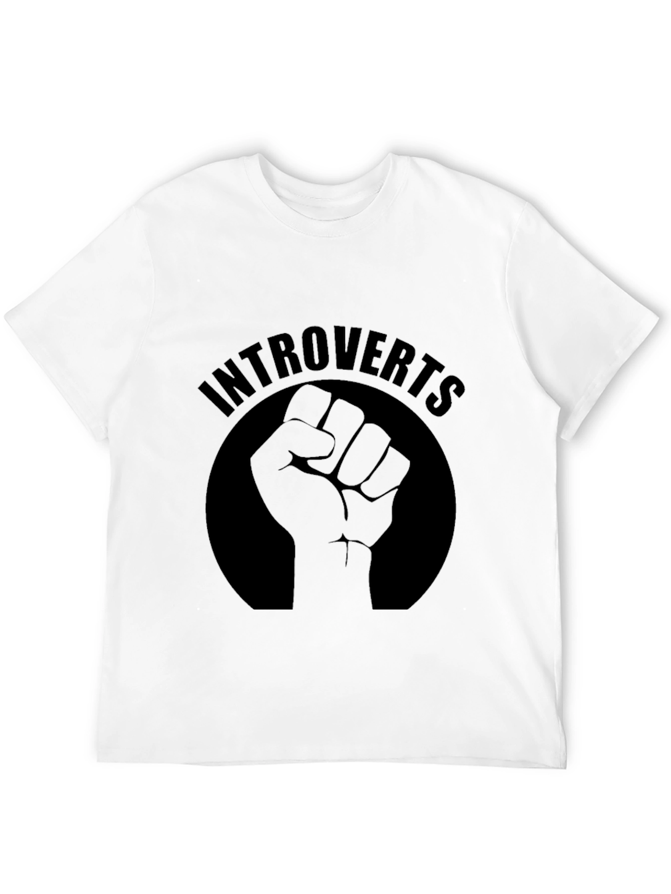 Introverts Fist Graphic Black T-Shirt