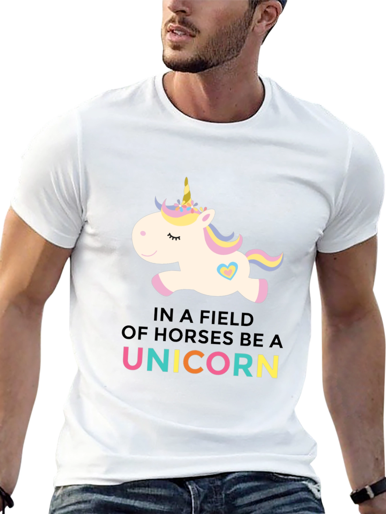 Be A Unicorn Black T-Shirt