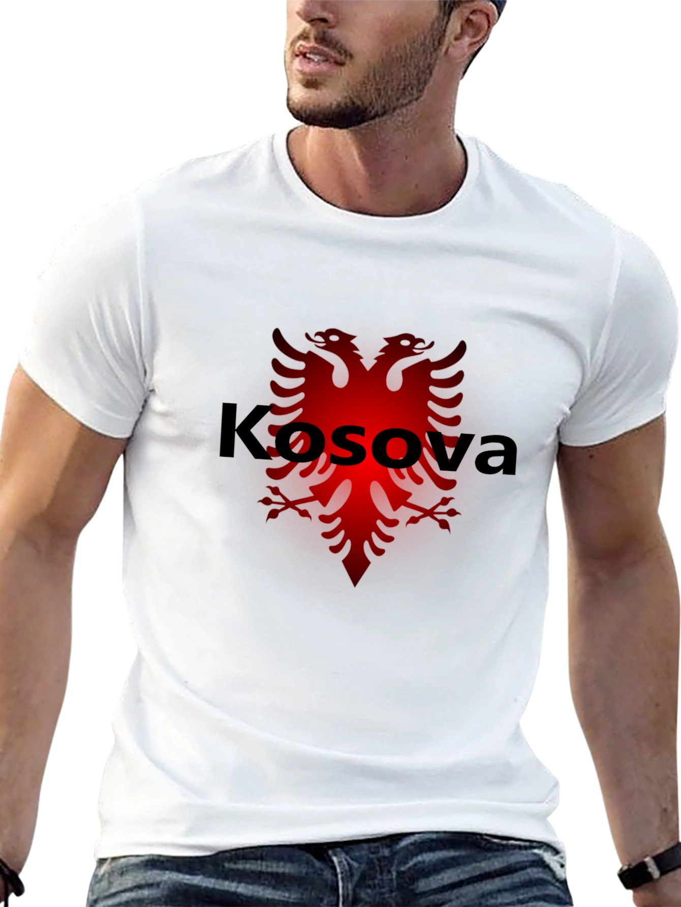 Kosova Eagle Graphic Black T-Shirt