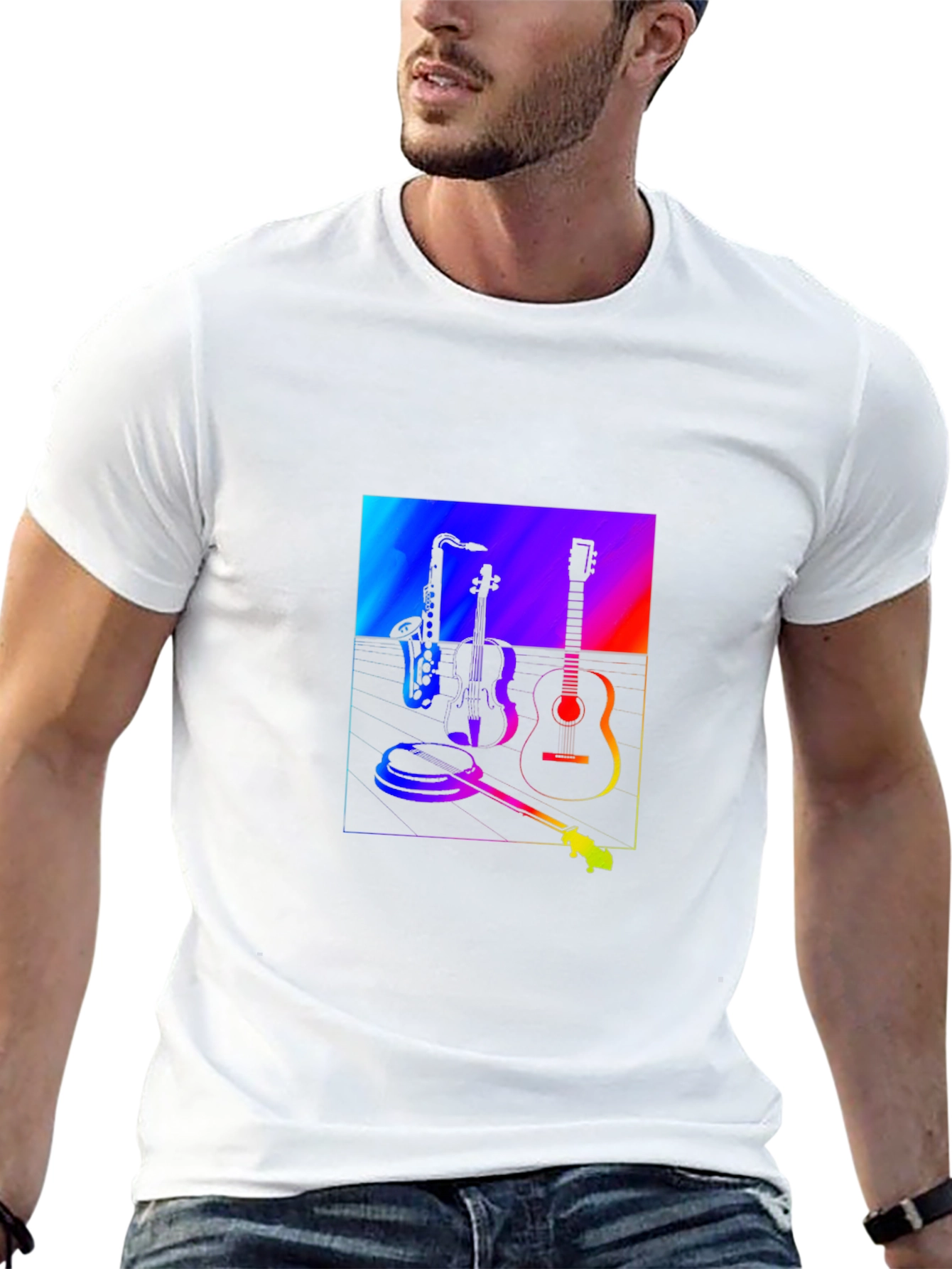 Musicians Rainbow: Cool Graphic T-Shirt