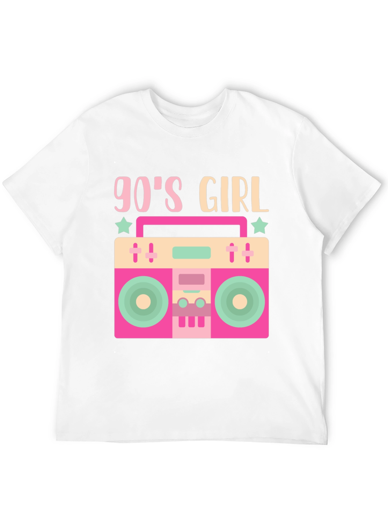 90s Girl Boombox Tee - Retro Style
