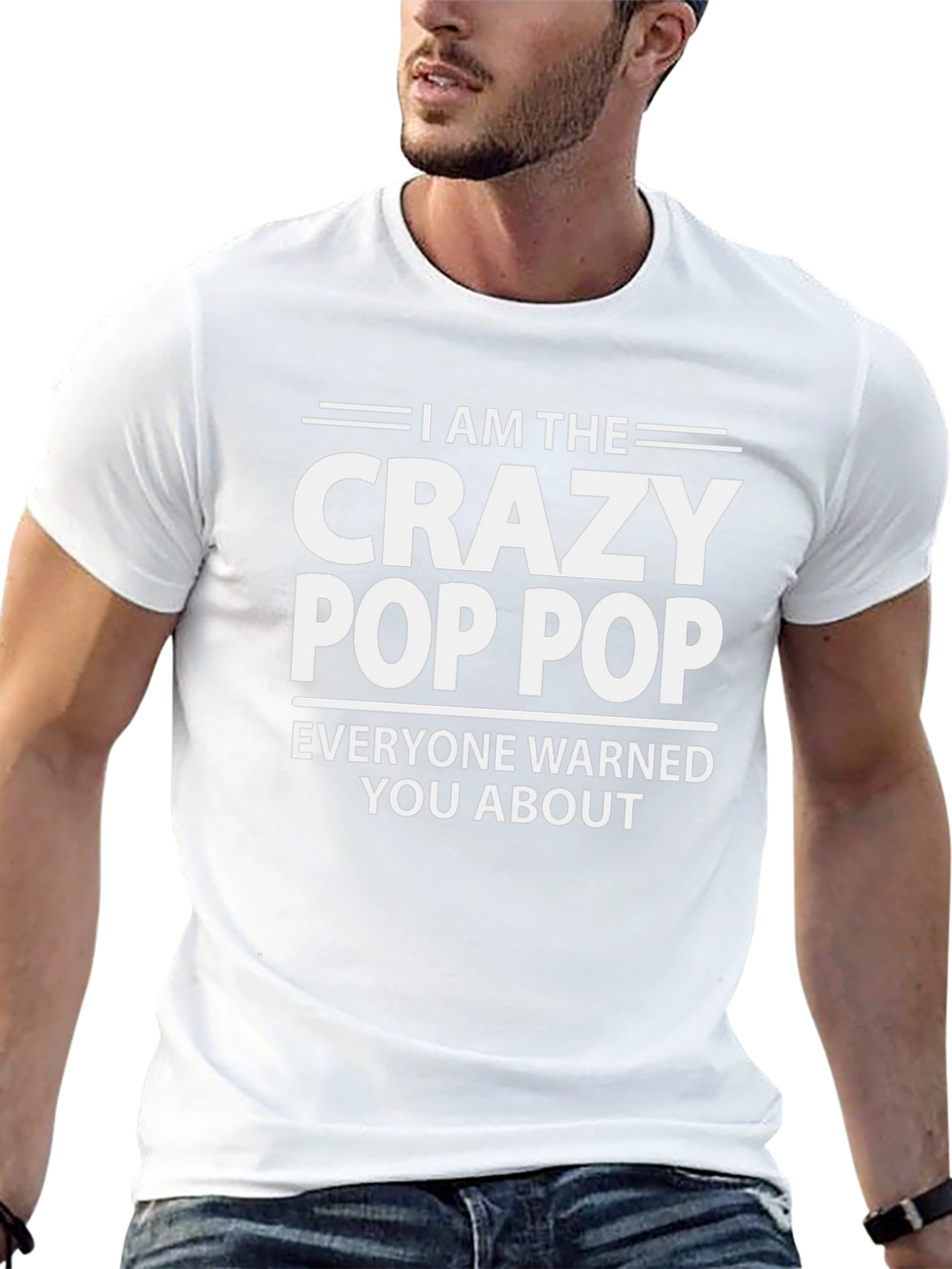Crazy Pop Pop T-Shirt - Funny Grandpa Gift