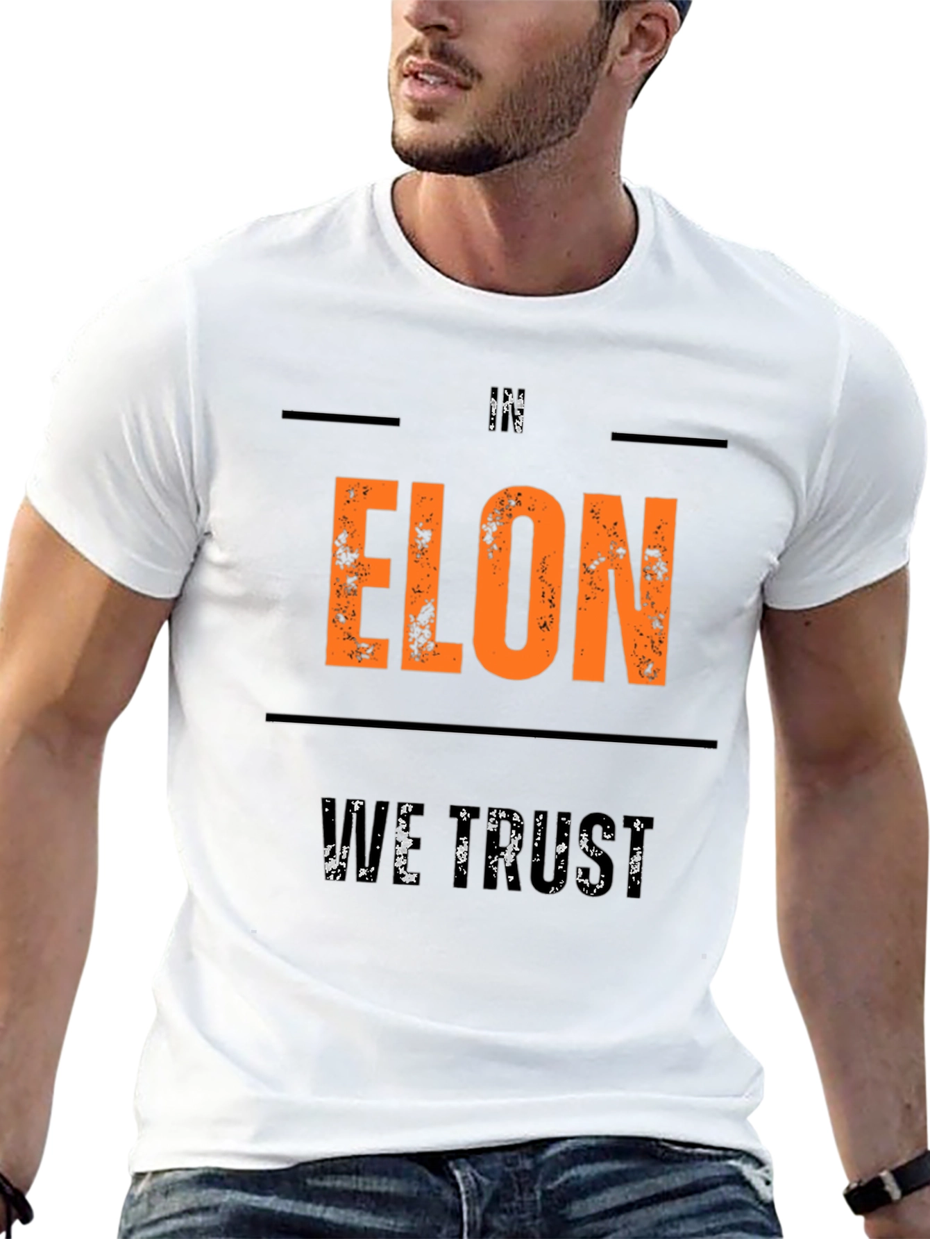 Im Elon We Trust Graphic T-Shirt - Black