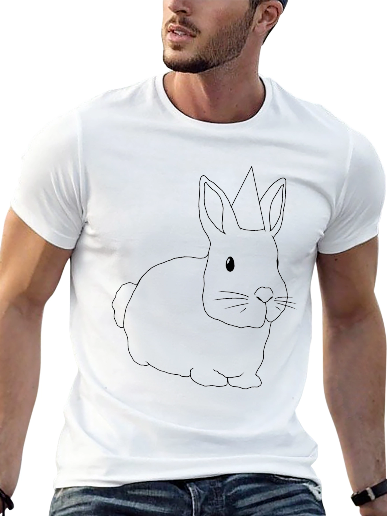 Bunny Crown Mens Black T-Shirt
