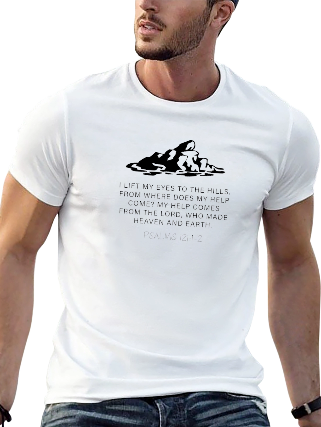 Mountains & Psalm T-Shirt - Christian Apparel