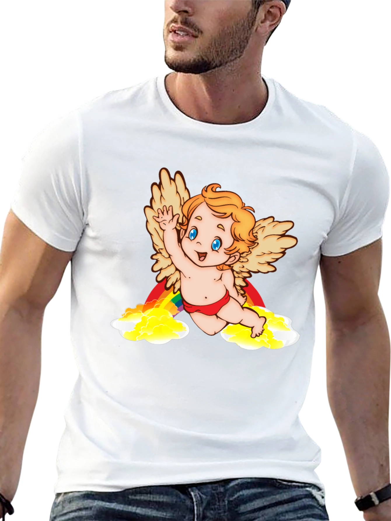 Cupid Rainbow Graphic Tee