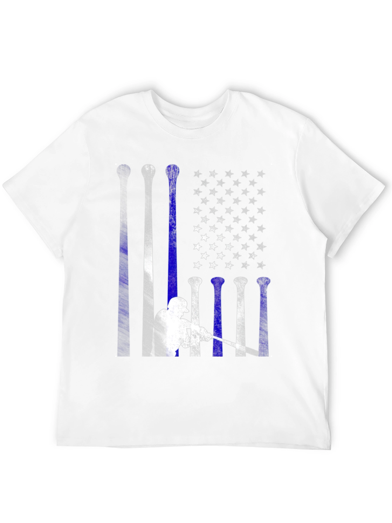 Baseball American Flag Graphic T-Shirt