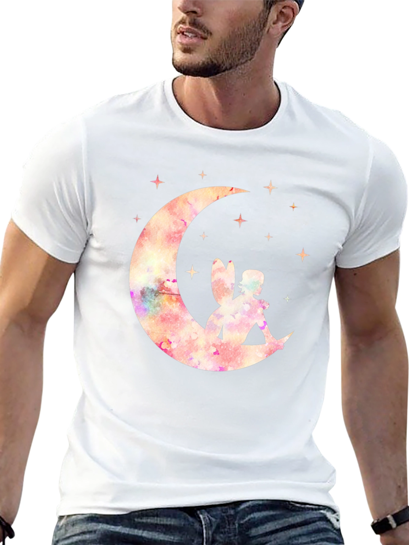 Magical Fairy Moon T-Shirt - Black