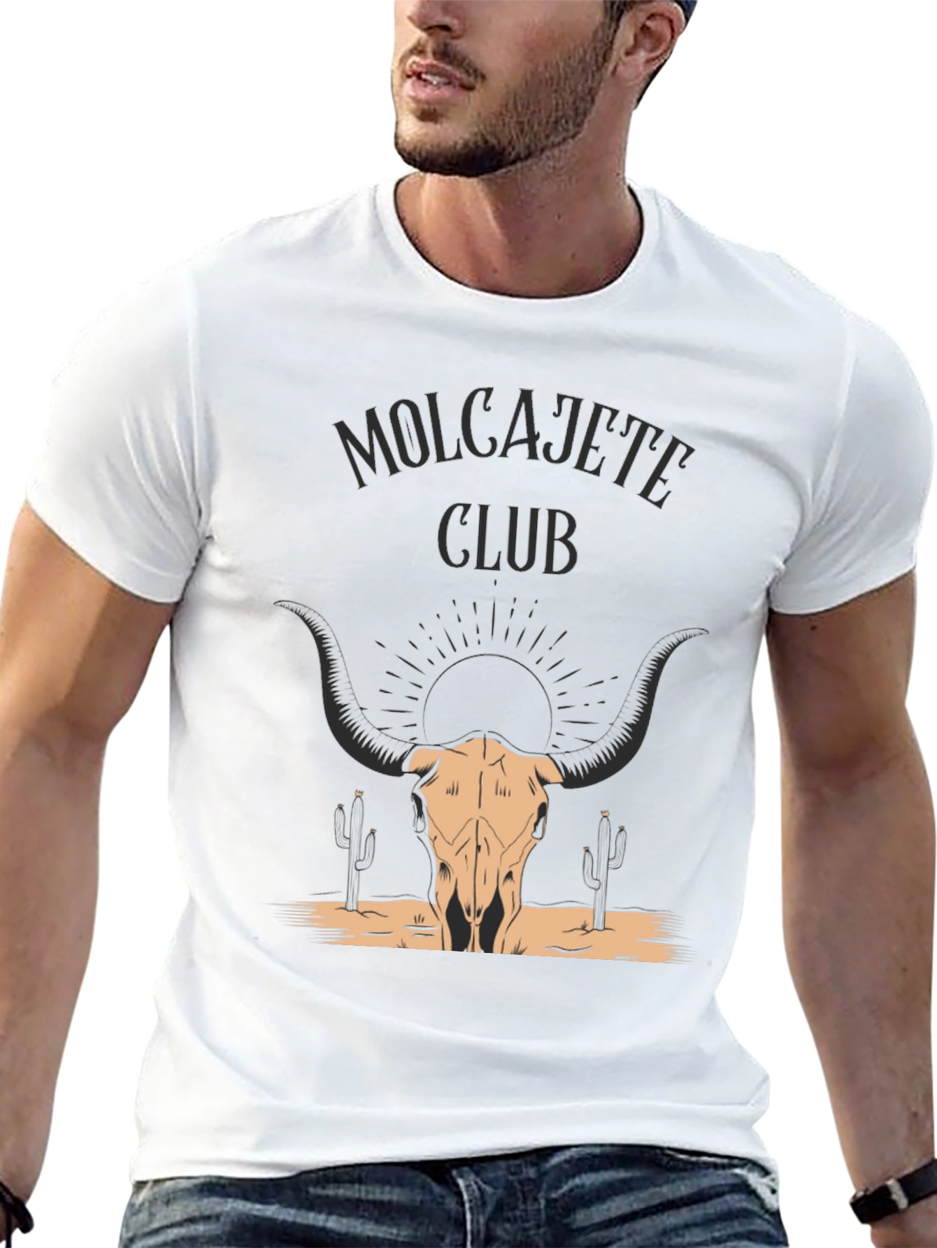 Molcajete Club Bull Skull Graphic Tee
