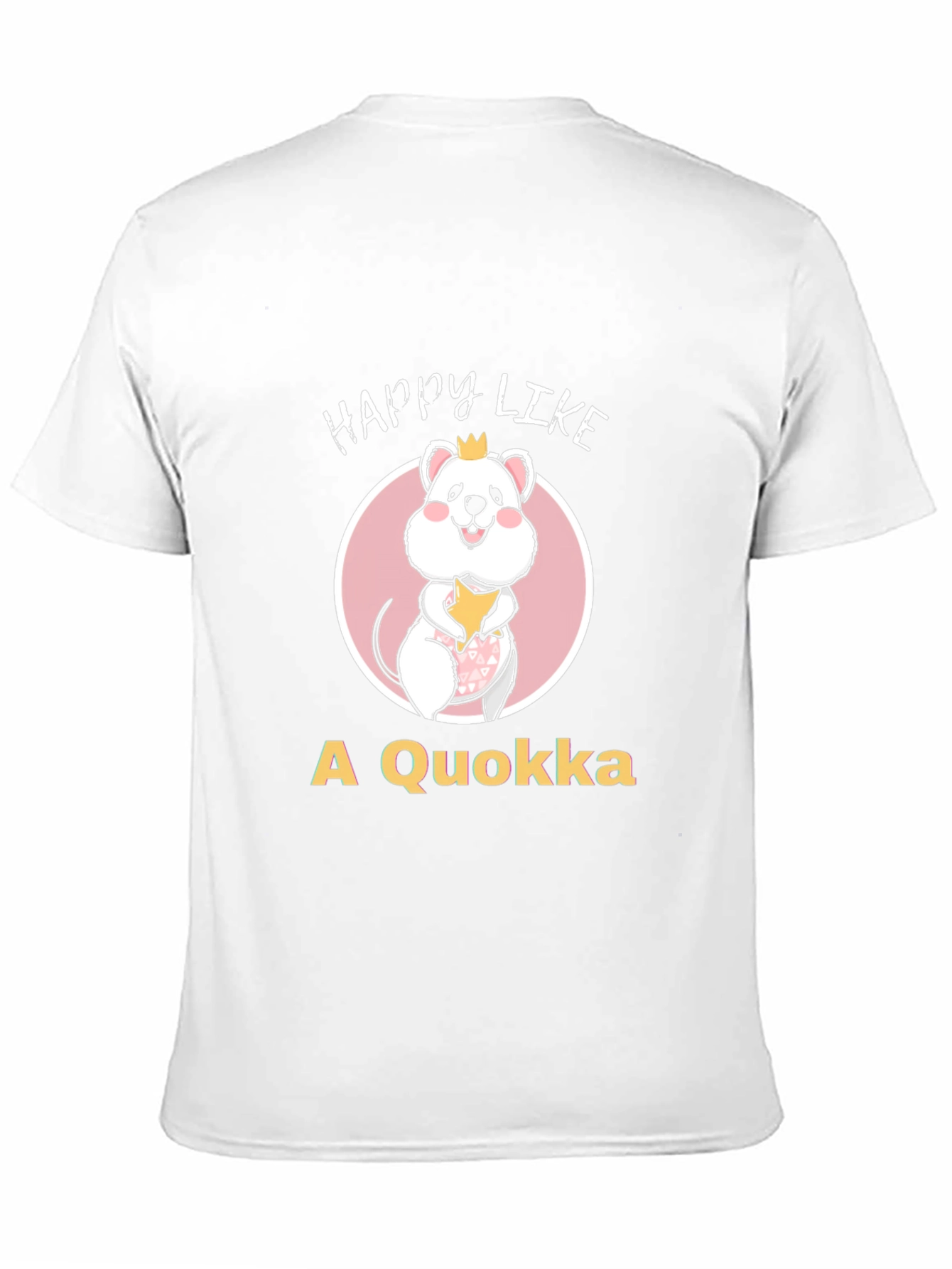 Happy Like A Quokka Black T-Shirt