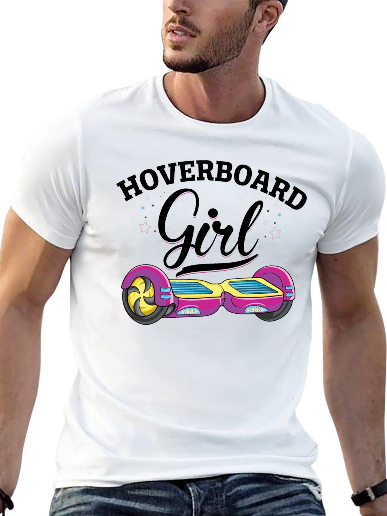 Hoverboard Girl Graphic Tee - Stylish Comfort