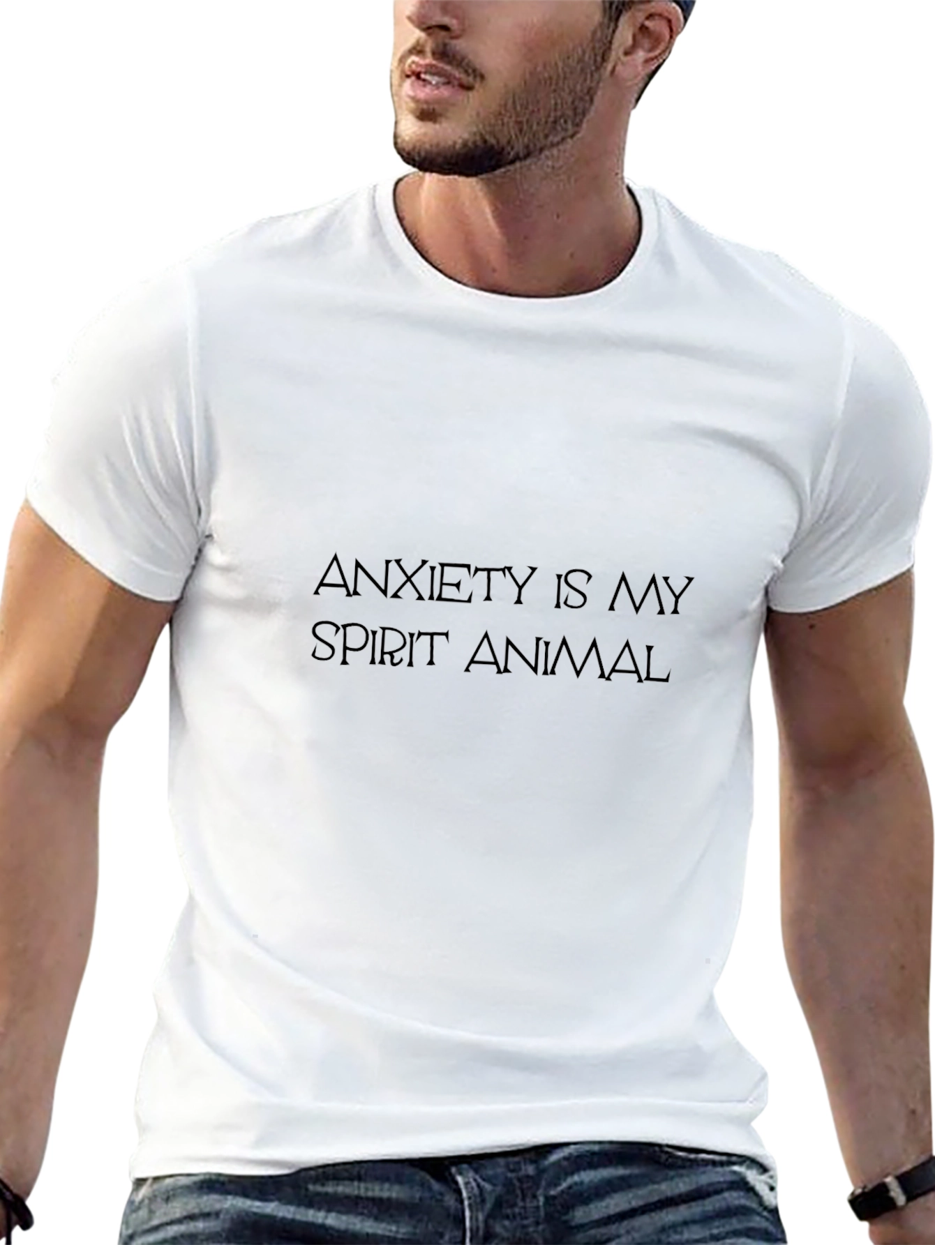 Anxiety Spirit Animal Black Graphic Tee