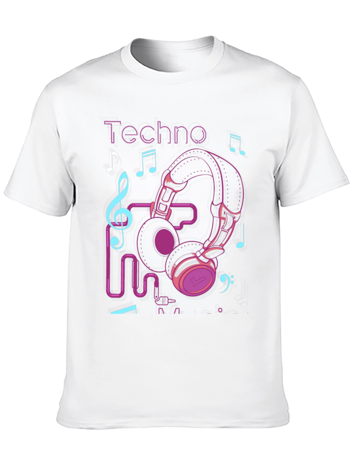 Techno Music Headphone Graphic T-Shirt