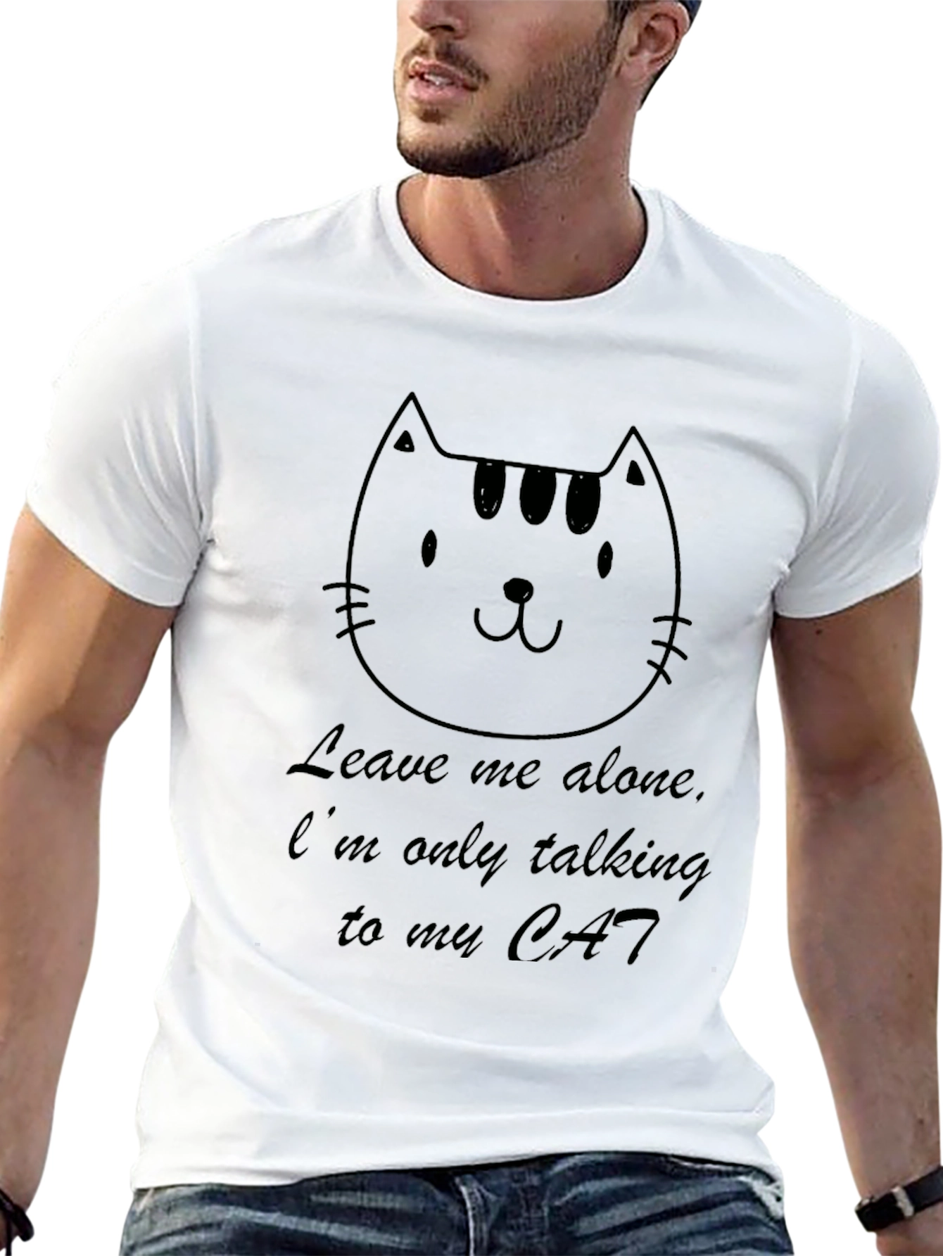 Mens Funny Cat Lover T-Shirt