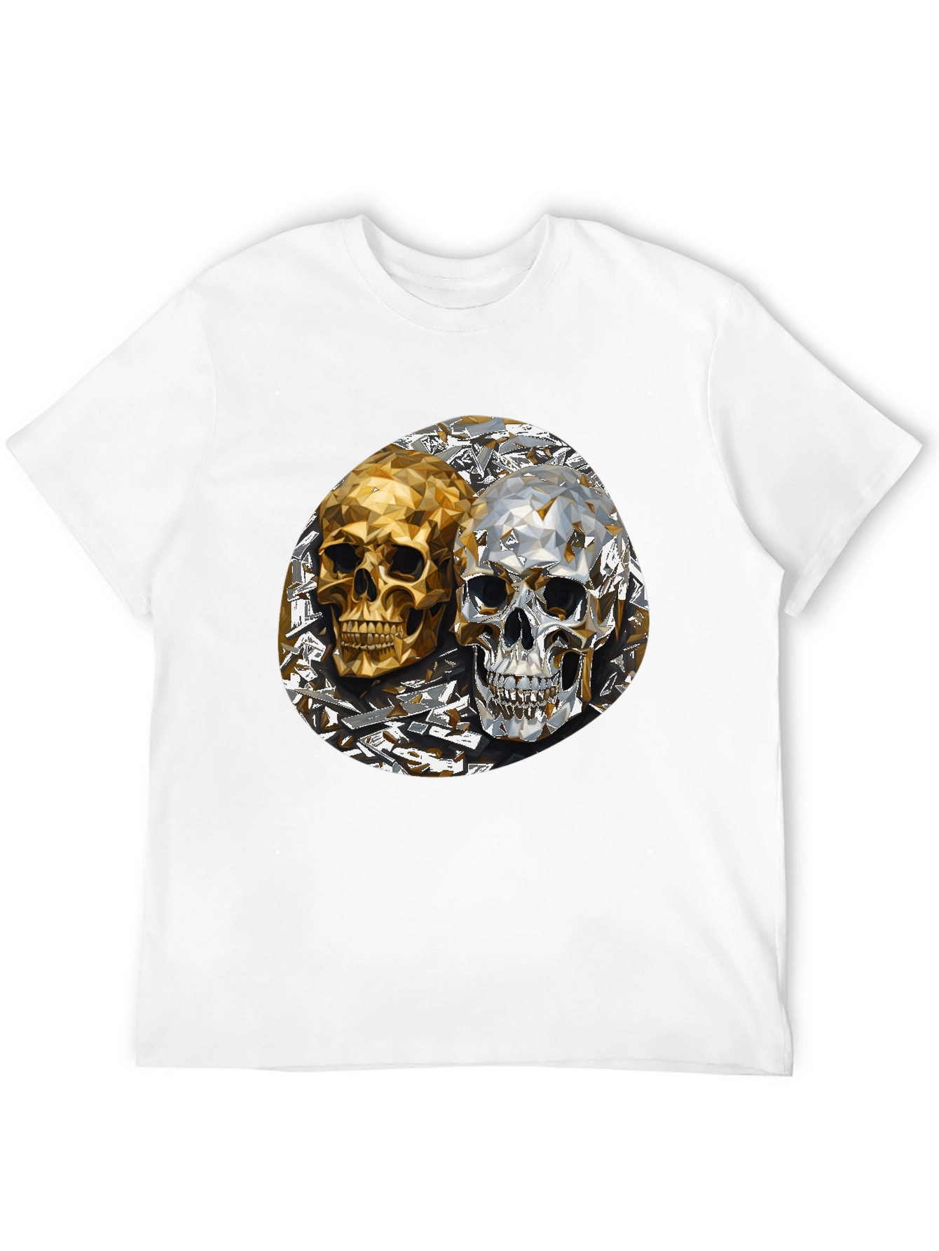 Skull Art Graphic Print Mens T-Shirt