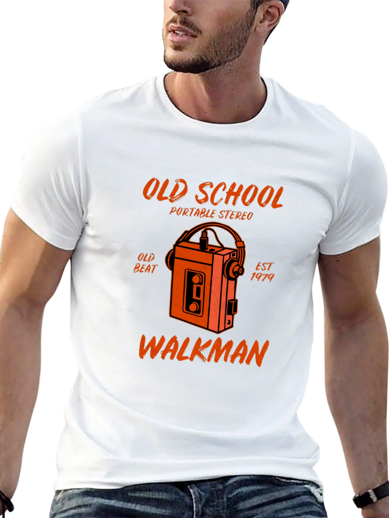 Old School Walkman T-Shirt - Retro Portable Stereo