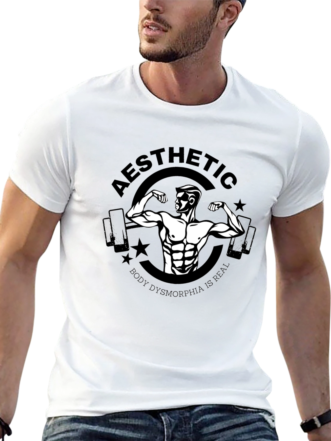 Aesthetic Bodybuilding Graphic T-Shirt