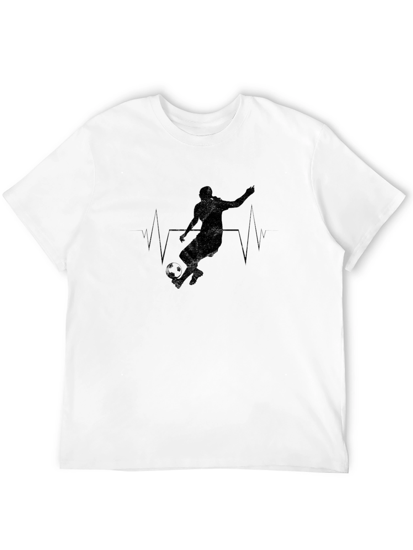 Soccer Player Heartbeat Graphic T-Shirt