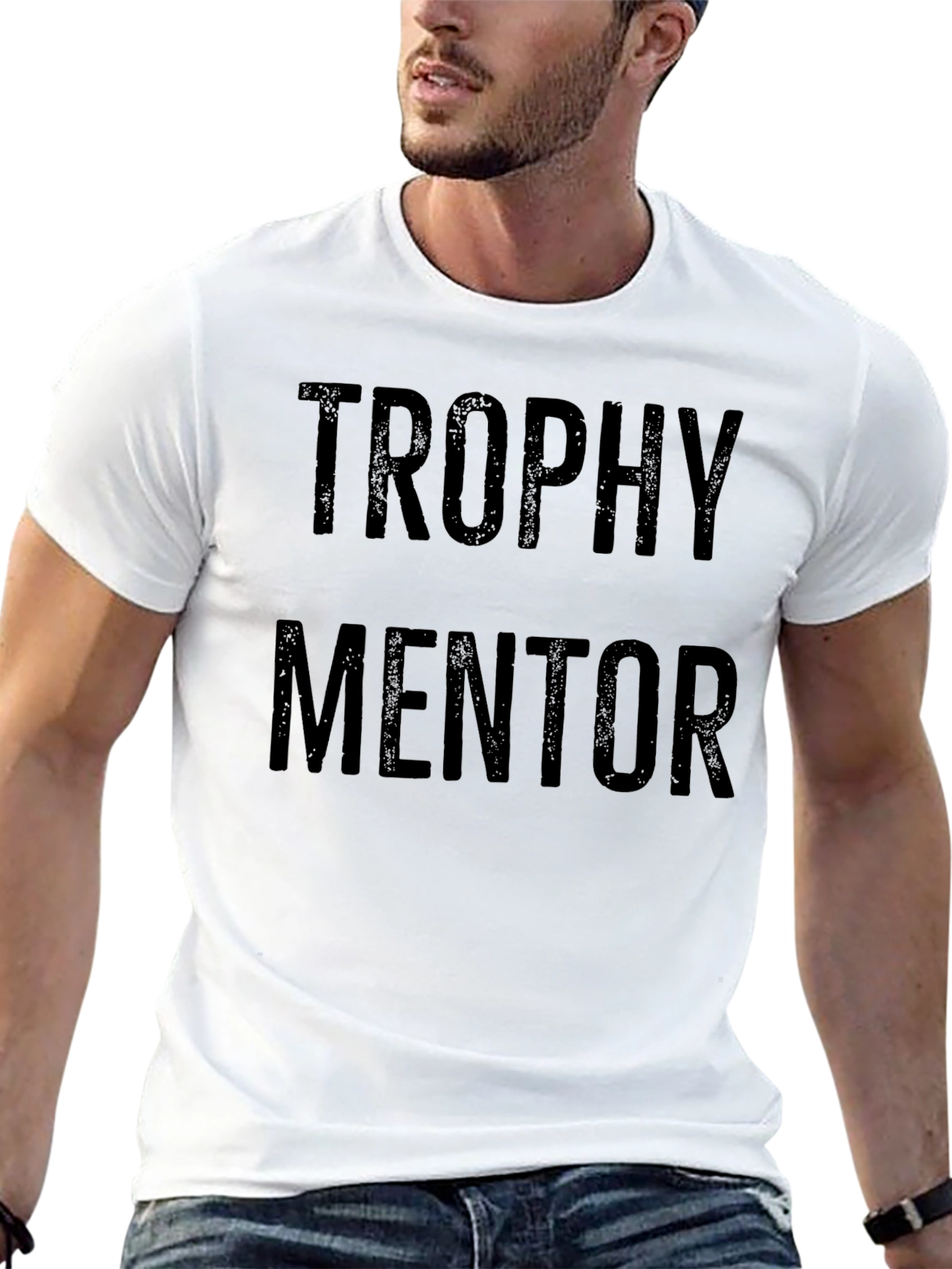 Trophy Mentor Graphic T-Shirt - Black Casual Tee