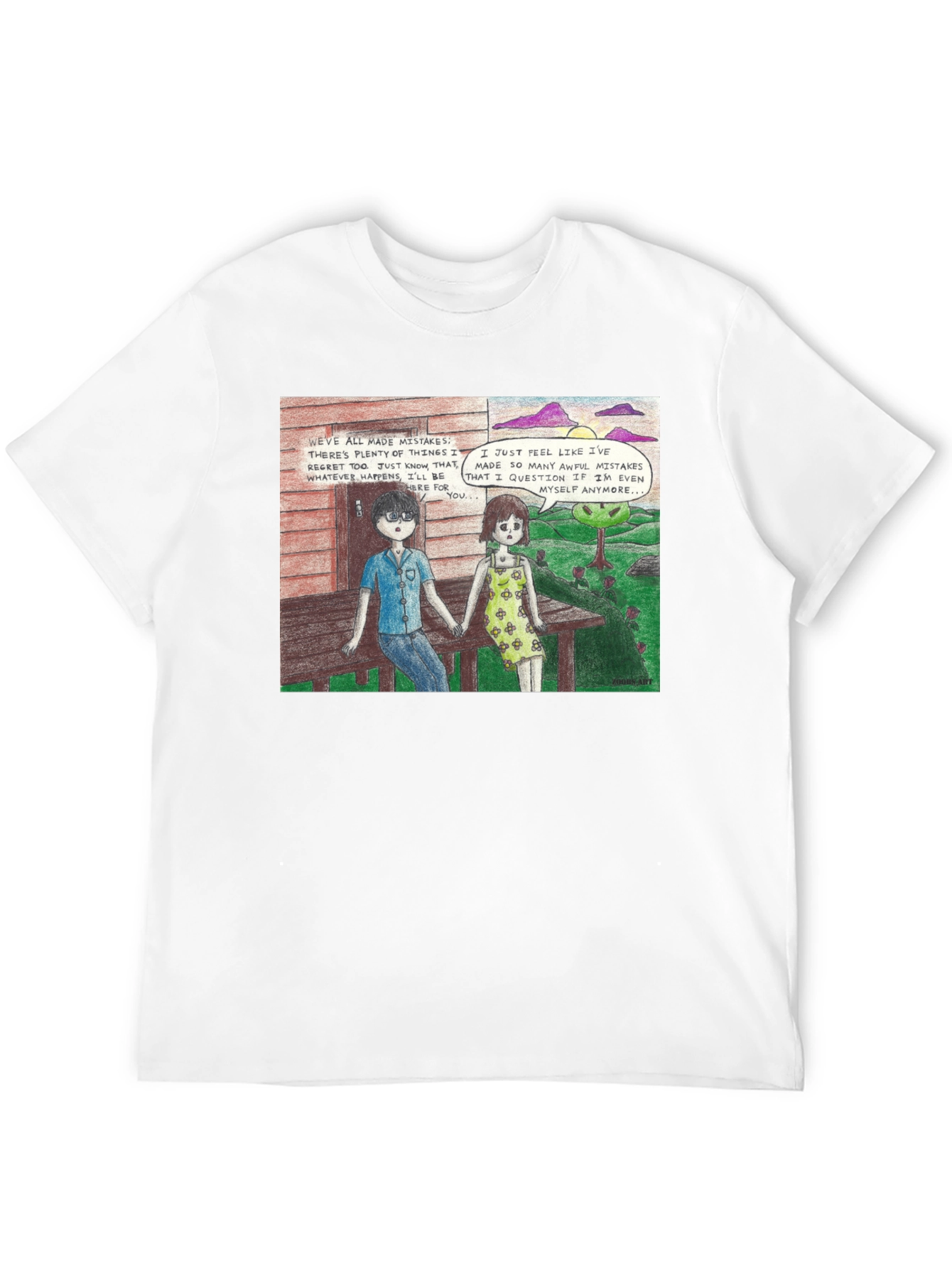 Emotional Comic Graphic T-Shirt - Unisex