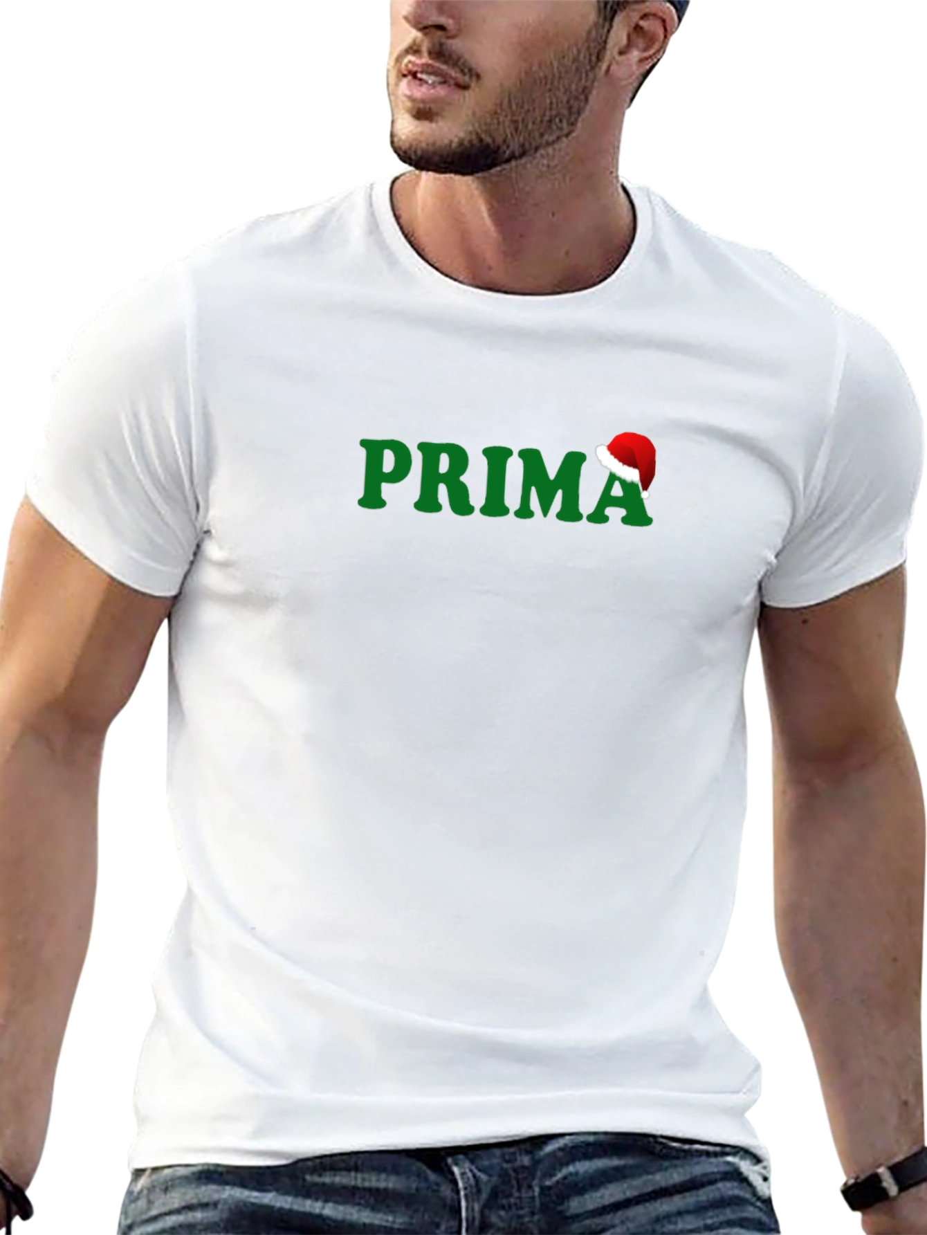 Prima Santa Hat Christmas T-Shirt
