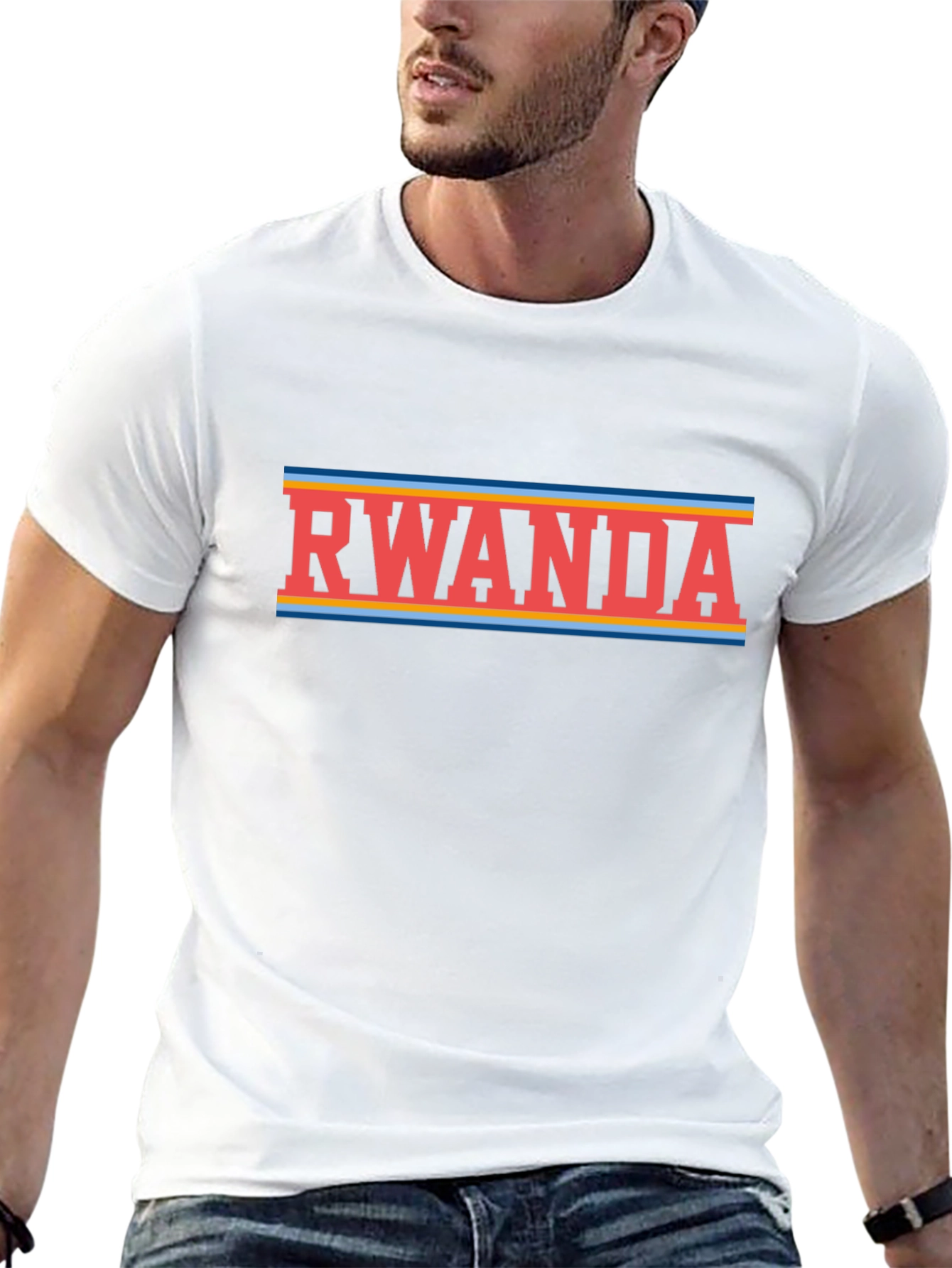 Rwanda Graphic Tee - Black Short Sleeve T-Shirt
