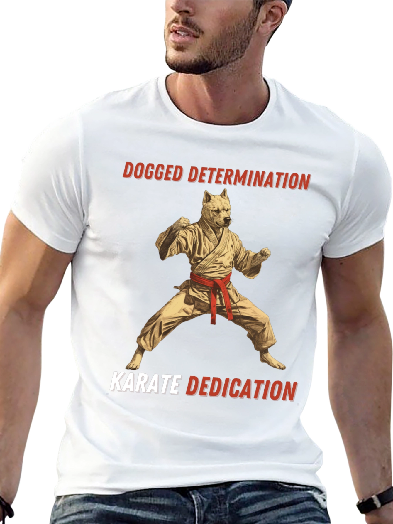 Dogged Determination Karate Dedication Black T-Shirt