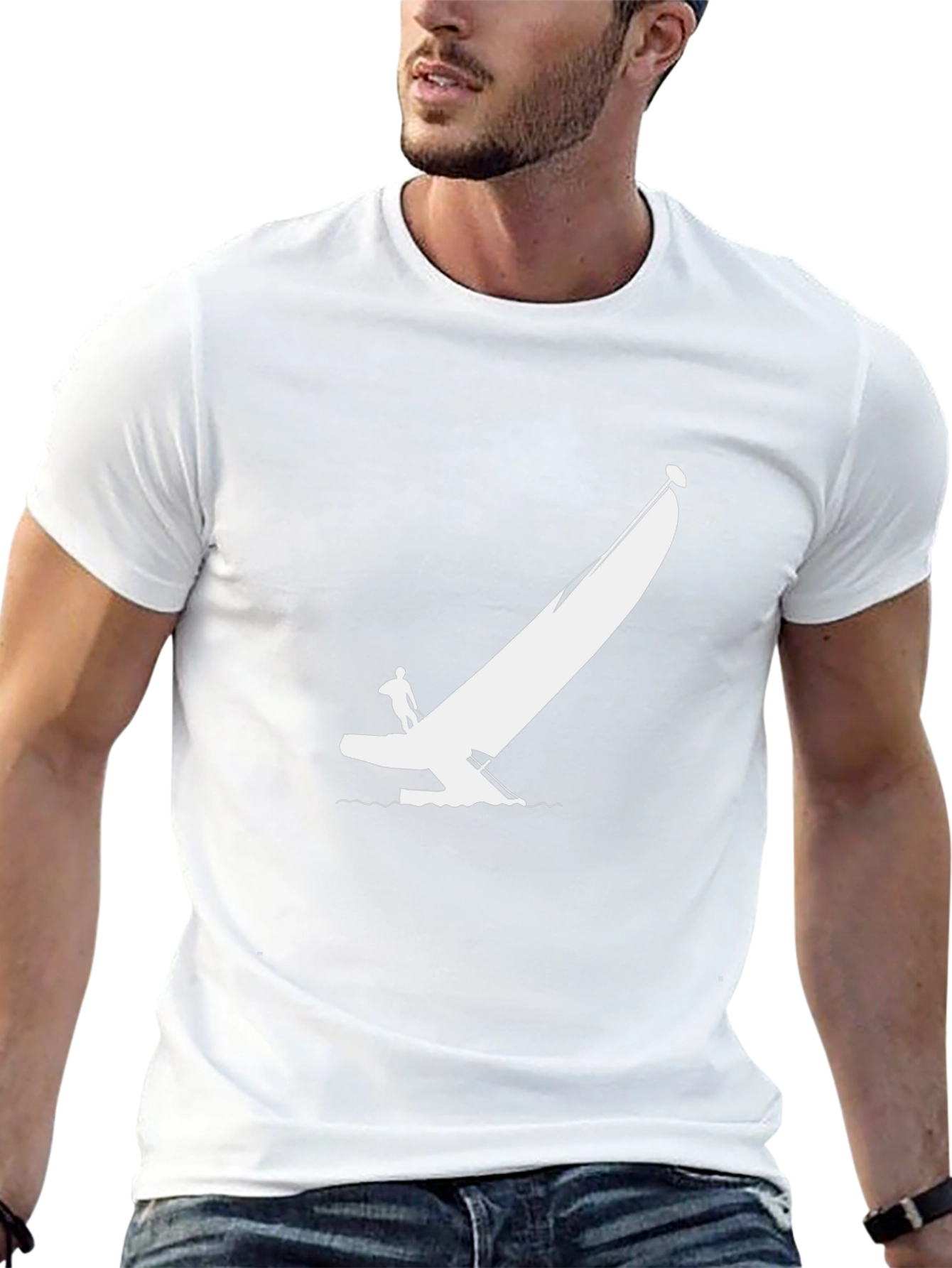 Sailboat Silhouette Black T-Shirt