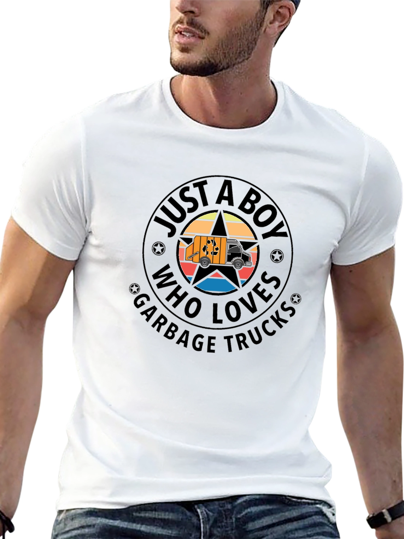 Just a Boy Who Loves Garbage Trucks T-Shirt