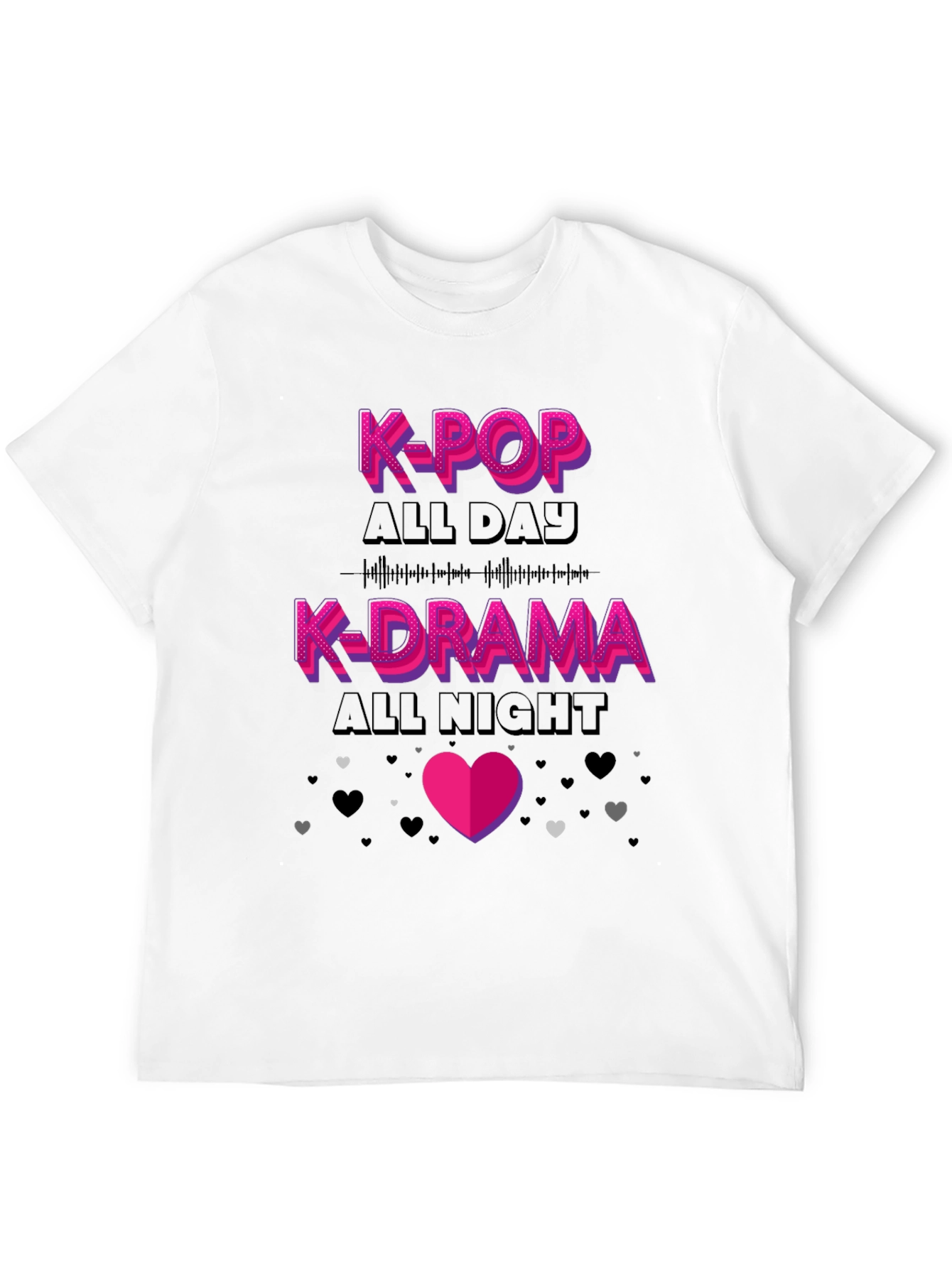 K-Pop All Day K-Drama All Night Graphic Tee