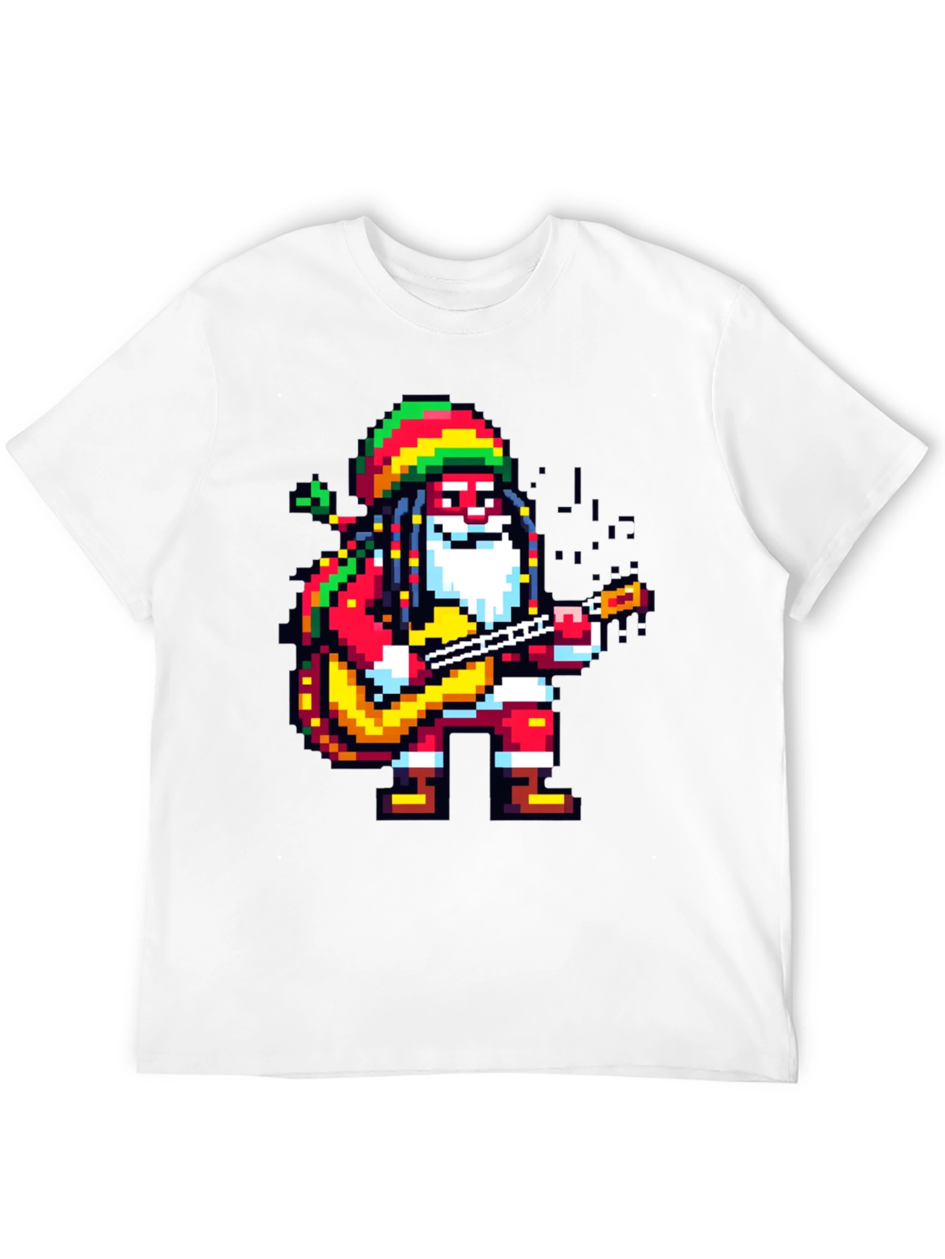 Rasta Santa Pixel Art T-Shirt