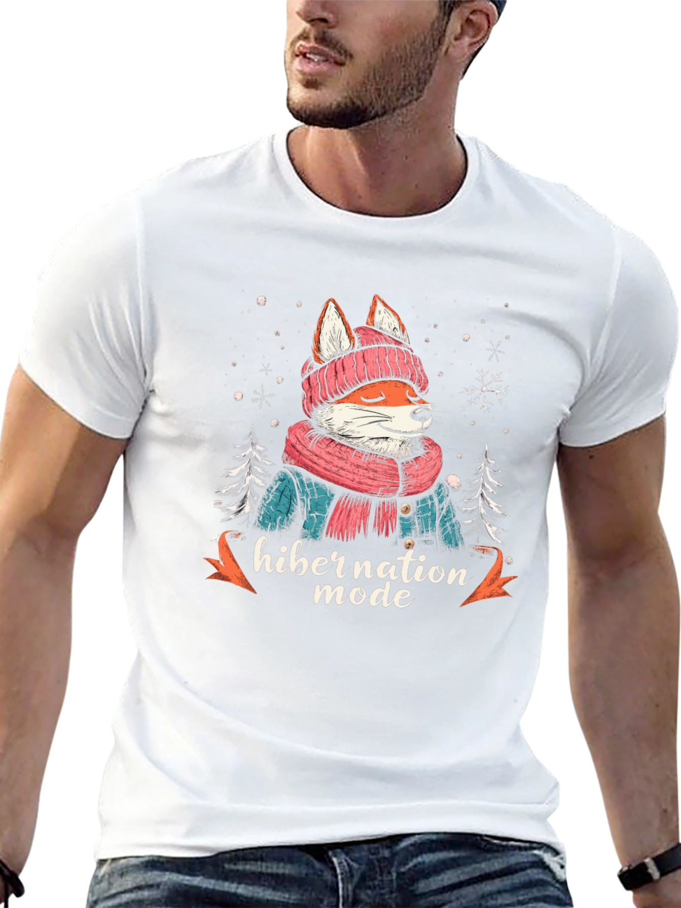 Hibernation Mode Fox Graphic Tee